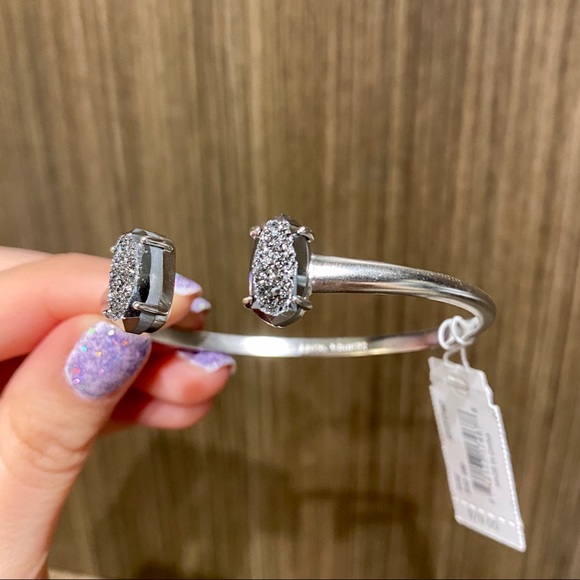 [SOLD] Kendra Scott Edie Bracelet Platinum Drusy - Picture 4 of 5